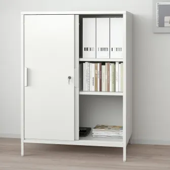 IKEA TROTTEN Corp cu usi glisante, alb, 160x110 cm