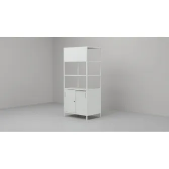 IKEA TROTTEN Corp cu usi glisante, antracit, 80x55x180 cm
