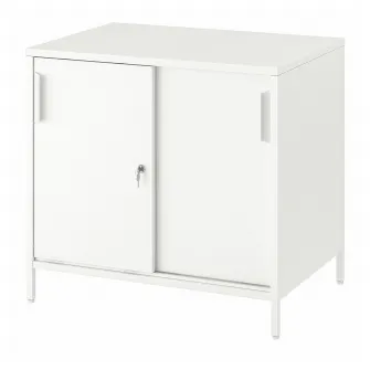 IKEA TROTTEN Corp cu usi glisante, alb, 80x55x75 cm