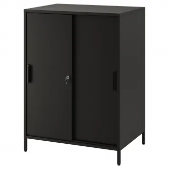 IKEA TROTTEN Corp cu usi glisante, antracit, 80x55x110 cm