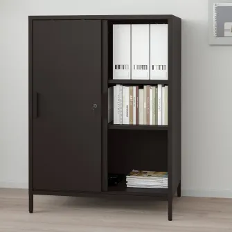 IKEA TROTTEN Corp cu usi glisante, antracit, 80x55x110 cm