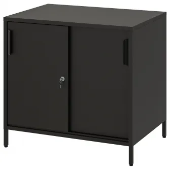IKEA TROTTEN Corp cu usi glisante, antracit, 80x55x75 cm