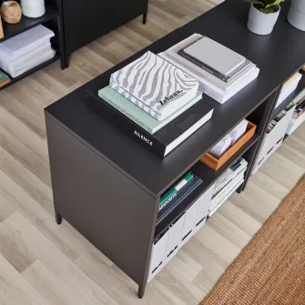 IKEA TROTTEN Corp cu usi glisante, antracit, 80x55x75 cm