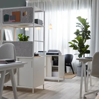 IKEA TROTTEN Corp cu usi glisante/avizier, alb, 80x180 cm