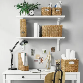 IKEA TRUMMIS Cos, lucrat manual ratan, 25x35x20 cm