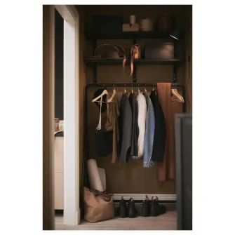 IKEA TURBO Suport haine interior/exterior, negru, 117x59 cm