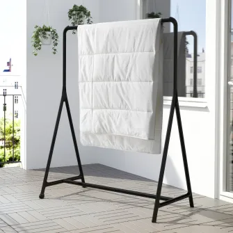 IKEA TURBO Suport haine interior/exterior, negru, 117x59 cm