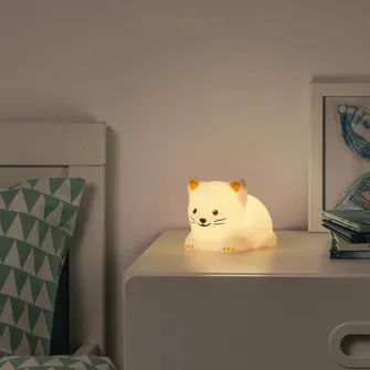 IKEA TÖVÄDER Lampa de veghe LED, pisica cu baterii