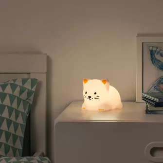 IKEA TÖVÄDER Lampa de veghe LED, pisica cu baterii