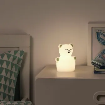 IKEA TÖVÄDER Lampa de veghe LED, urs cu baterii