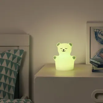 IKEA TÖVÄDER Lampa de veghe LED, urs cu baterii
