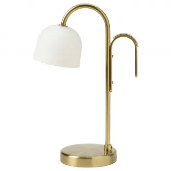 IKEA TVÅMASTAD Veioza LED portabila, cu baterii alama/opalin sticla