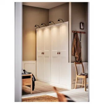 IKEA TVÄRDRAG Spot pentru corp, negru/intensitate reglabila