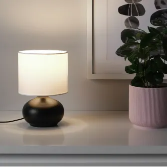 IKEA TVÄRFOT Veioza, negru/alb