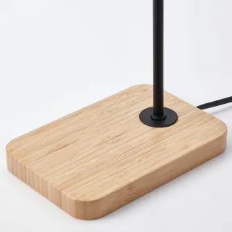 IKEA TVÄRHAND Veioza, negru/bambus