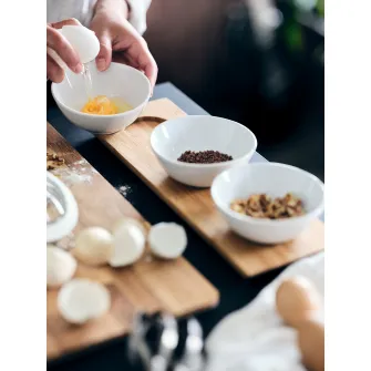 IKEA TYNGDLÖS Tava cu 3 boluri, bambus/alb