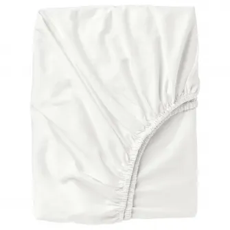 IKEA ULLVIDE Cearsaf cu elastic, alb, 140x200 cm