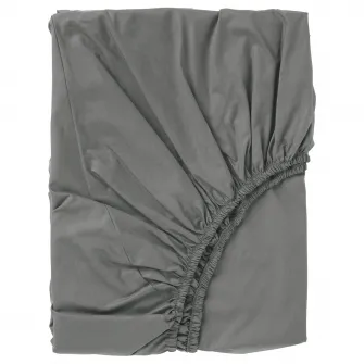 IKEA ULLVIDE Cearsaf cu elastic, gri, 140x200 cm