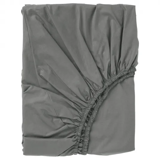 IKEA ULLVIDE Cearsaf cu elastic, gri, 180x200 cm