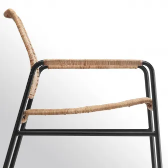 IKEA ULRIKSBERG Fotoliu, ratan/antracit