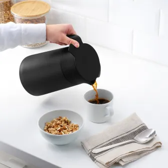IKEA UNDERLÄTTA Carafa izoterma, negru, 1.2 l