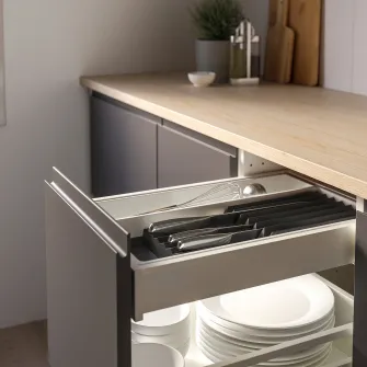 IKEA UPPDATERA Suport cutite, antracit, 20x50 cm