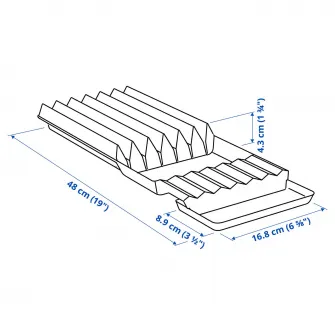 IKEA UPPDATERA Suport cutite, antracit, 20x50 cm