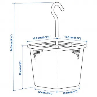 IKEA UPPDATERA Suport tacamuri, antracit, 12x12 cm