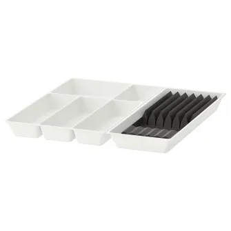 IKEA UPPDATERA Tava tacamuri/tava+suport cutite, alb/antracit, 52x50 cm
