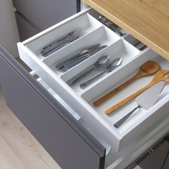 IKEA UPPDATERA Tava tacamuri/ustensile, alb, 52x50 cm