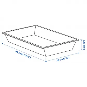 IKEA UPPDATERA Tava ustensile, alb, 20x50 cm