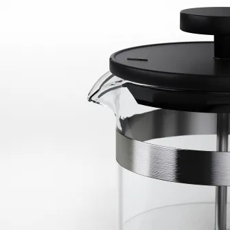 IKEA UPPHETTA Filtru cafea/ceai, sticla/inox, 1 l