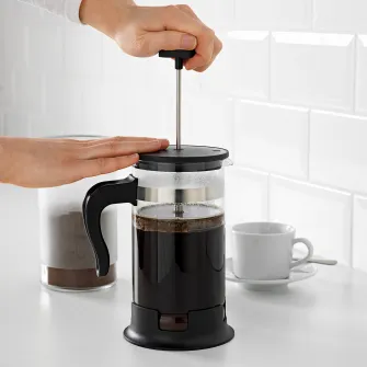 IKEA UPPHETTA Filtru cafea/ceai, sticla/inox, 1 l
