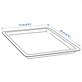 IKEA UPPSNOFSAD Capac, negru, 25x17 cm