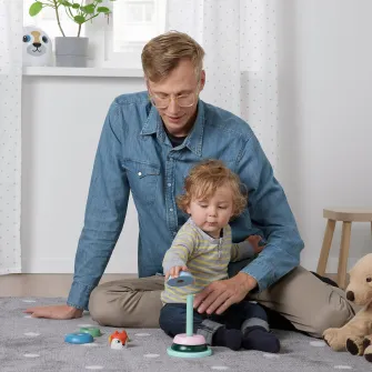 IKEA UPPSTÅ Joc inele, multicolor