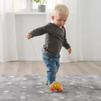 IKEA UPPSTÅ Jucarie de tras, arici/multicolor