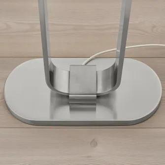 IKEA UPPVIND Lampadar, nichelat/alb, 150 cm