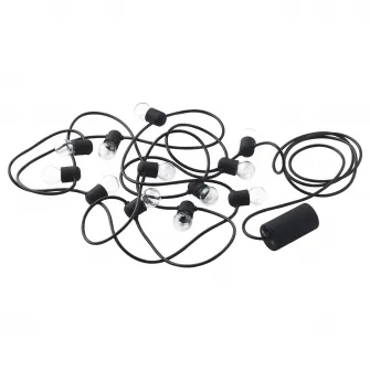 IKEA UTSUND Ghirlanda LED 12 becuri, exterior/cu baterii negru
