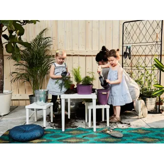 IKEA UTTER Taburet pentru copii, interior/exterior/alb