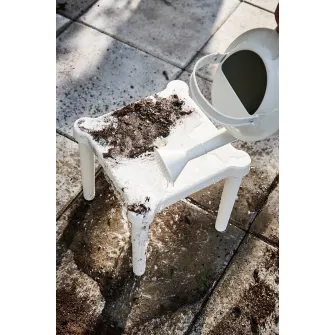 IKEA UTTER Taburet pentru copii, interior/exterior/alb