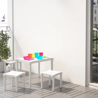 IKEA UTTER Masa pentru copii, interior/exterior/alb
