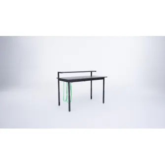 IKEA UTVISNING Birou de gaming cu polita, aspect frasin/alb, 120x60 cm