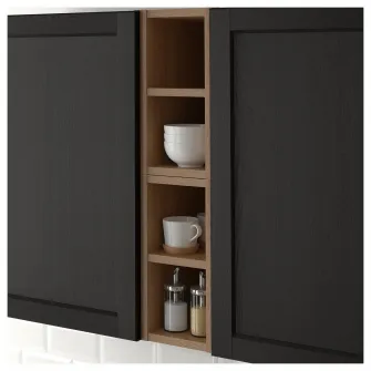 IKEA VADHOLMA Depozitare deschisa, maro/frasin lacuit, 20x37x40 cm