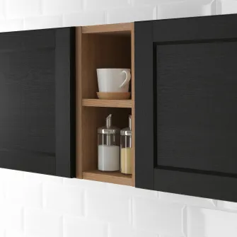 IKEA VADHOLMA Depozitare deschisa, maro/frasin lacuit, 20x37x40 cm