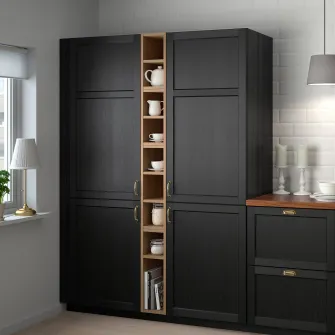 IKEA VADHOLMA Depozitare deschisa, maro/frasin lacuit, 20x37x60 cm