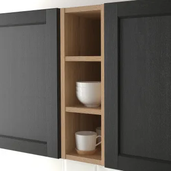 IKEA VADHOLMA Depozitare deschisa, maro/frasin lacuit, 20x37x60 cm