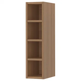 IKEA VADHOLMA Depozitare deschisa, maro/frasin lacuit, 20x37x80 cm