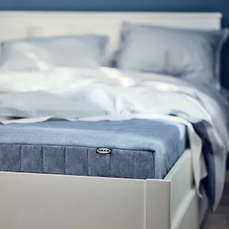 IKEA VADSÖ Saltea cu arcuri, extra ferma/bleu, 90x200 cm