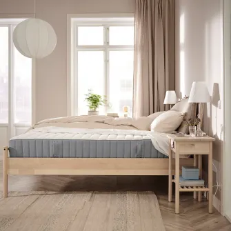 IKEA VALEVÅG Saltea cu arcuri impachetate, ferma/bleu, 160x200 cm