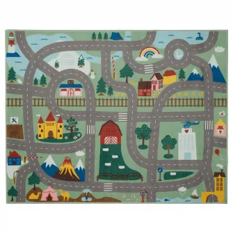 IKEA VALLABY Covor, verde, 100x133 cm